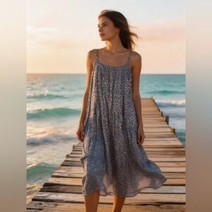 Ladies Natural Life Brand Floral Sun Dress w/ Pockets